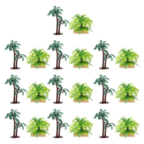 40 palmeras de coco artificiales de plástico para decoración de oficina. 1