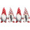 4 stickade juldockor med Rudolf-ansikte 2