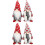 4 stickade juldockor med Rudolf-ansikte 5