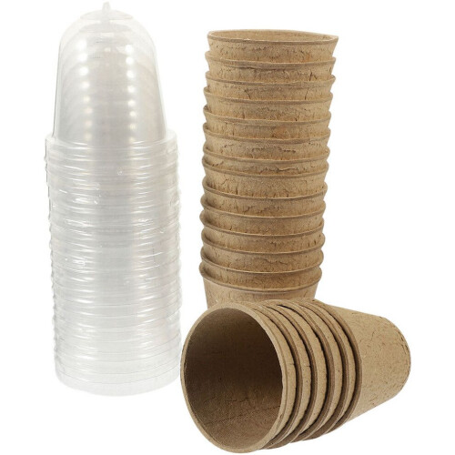 40 paper pulp pots for plant propagation and school projects