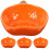 4-pack ceramic bowls with pumpkin design, sauce & serving bowl 2