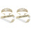 2 sets strass kroon haarkam hoofdsieraad accessoire 3