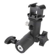 Drehbarer Tri Hot Shoe Adapter für Blitzlicht-Ständer Halter E-Mount Unterstützung