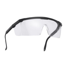2 gafas de seguridad con protección UV y cortavientos, color negro