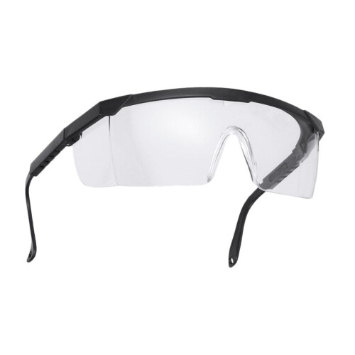 2 schwarze Schutzbrillen mit UV-Schutz und Winddichtigkeit