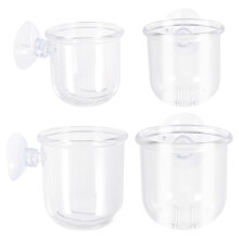 4pcs Feeding Glass for Aquatic Plants Feeding Tray