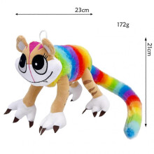 (As shown, Rainbow Longtail Cat) Boppi Green Dinosaur Big Lion Plush Toy Stuffed Animal Doll Short Plush Toy for Kids 4-6 Years Old Birthday Gift