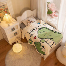 (lambswool95x135cm, 4) Warm Heart Fleece Kids Blanket Cartoon Print Nursery Blanket Air Conditioning Blanket