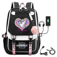 (As shown, 8) 2025 KPOP Backpack 15 Inch Laptop Bag Anime Print School Backpack Unisex Travel Backpack Canvas Durable