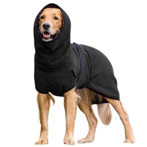 (XXL, Black) Pet Clothes Dog Drying Robe