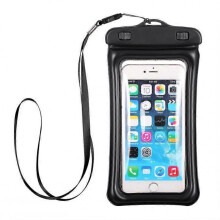 (black) Underwater photography airbag mobile phone waterproof bag swimming mobile phone universal touch screen snorkeling waterproof case
