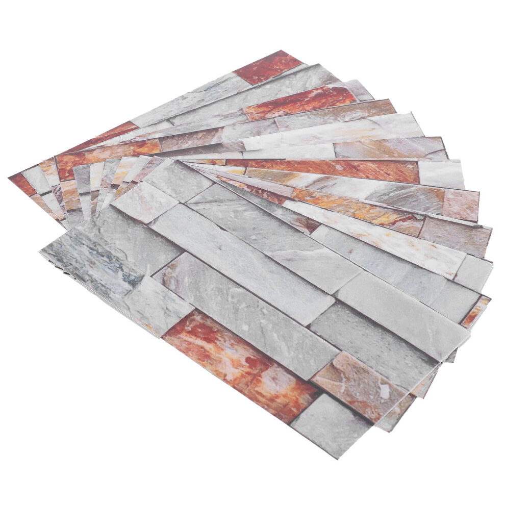 12Pcs Pvc Waterproof Tile Stickers, Self Adhesive Bathroom & Kitchen Decor 4401360382304