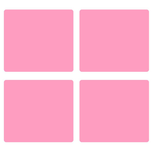 4-teiliges Platzset, Essgruppe, rosa
