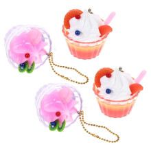 4 Stück Eiscreme-Handyanhänger zum Aufhängen für Handtaschen und Partys