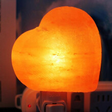 (US Two-Plug, Heart Shaped Wall Lamp) Himalayan Salt Lamp Wall Light, Ambient Decor Night Light, Luxe Style, Salt Rock Shade
