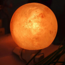 (EU, Orb Wall Sconce) Himalayan Salt Lamp Wall Light, Ambient Decor Night Light, Luxe Style, Salt Rock Shade