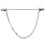 1 Set Silver Collar Pin with Chain for Men, Copper 4
