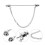 1 Set Silver Collar Pin with Chain for Men, Copper 5