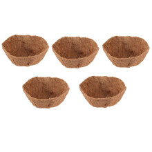 5 kokosbloempot-inzetstukken voor