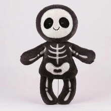 (45cm, Little Skull) Skeleton Plush Pillow Halloween Prank Doll Scary Bone Stuffed Animal Gift