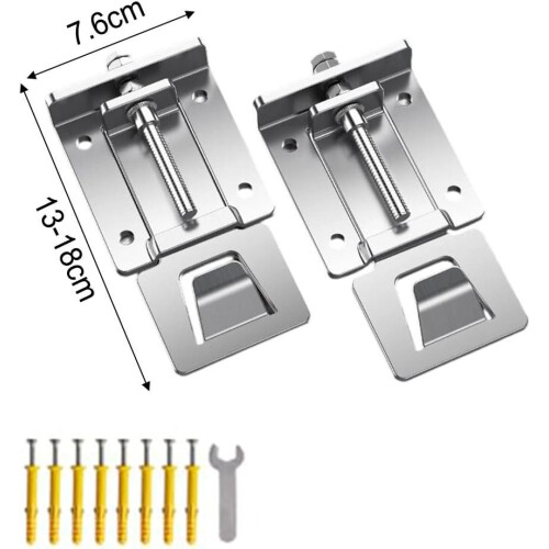 2pcs Adjustable Height Hanging Brackets for Range Hood Featuring For Durable Galvanized Material and Stable Design (Standard version) 1