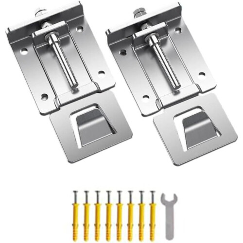 2pcs Adjustable Height Hanging Brackets for Range Hood Featuring For Durable Galvanized Material and Stable Design (Standard version) 2