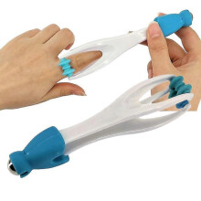 (Steel beads-Pink) Hand Acupuncture Points Finger Joint Massager Rollers Handheld Massager Relaxation Blood Circulation Health Care Massage Tool