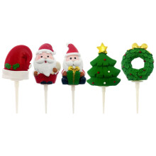 5 kerstdecoraties van hars voor op taart, diverse designs om te bakken