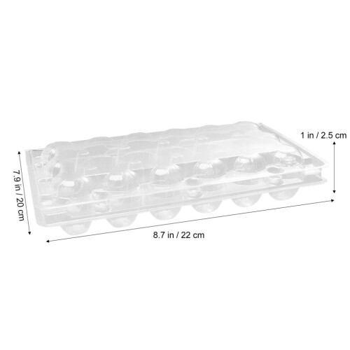 Envase de 50 huevos de codorniz de 18 compartimentos de PVC, transparente 1
