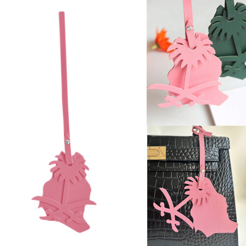 Modern PU Keychain Featuring Coconut Tree Detail-dark green 2