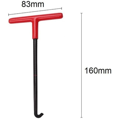 Motorcycle Exhaust Spring Hook Tool Red For Quick Exhaust Spring Removal, Compatible With Most Motorcycle Models 2