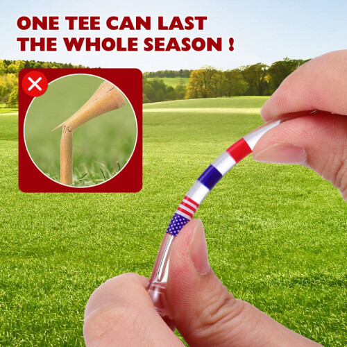 50 plastic golftees van 3 1/4 inch (8,3 cm) voor training, wit 2
