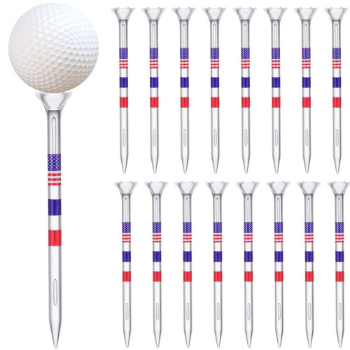 50 plastic golftees van 3 1/4 inch (8,3 cm) voor training, wit 1