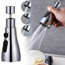 (B) Universal Pressure Tap Nozzle Faucet Replacement Pull Down Spray Head Multifunction Kitchen Bathroom Faucets