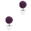 2 bolas de plantas artificiales, flores de bonsái, plástico (, rojo) 3