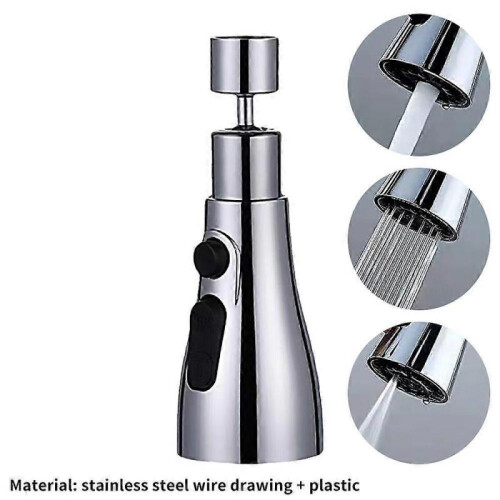 (A) Universal Pressure Tap Nozzle Faucet Replacement Pull Down Spray Head Multifunction Kitchen Bathroom Faucets 1