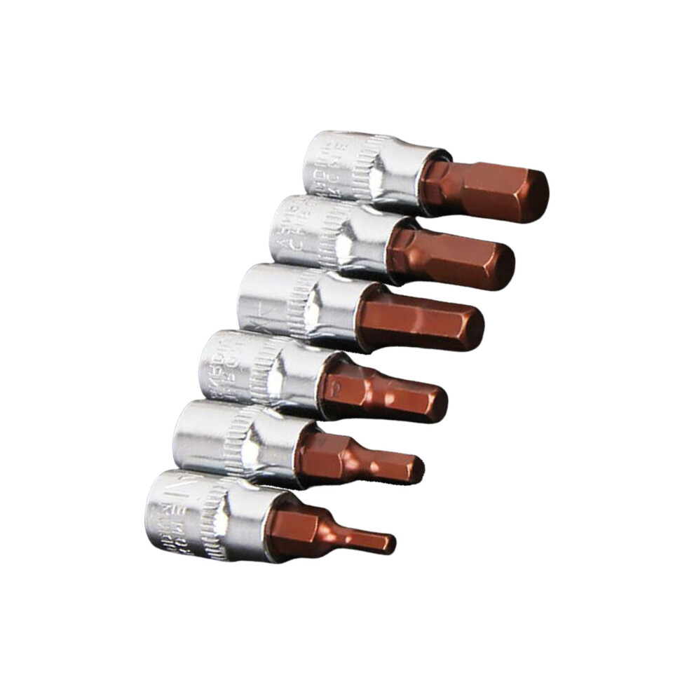 6Pcs Industrial Grades 1/4Inch Sockets Sturdy Alloy Steel-A 7754000317370