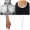 Futuristic Fishbone Neck Chain Bracelet Silver-fish necklace 2