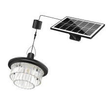 Elegant Solar Crystal Chandelier Outdoor Waterproof-chang