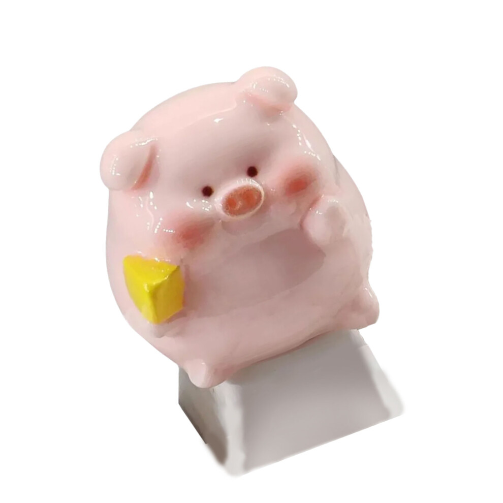 Charming Cartoon Pig Keycap Crossed Stem Mechanical Keyboards-1 Pink 7754000333806