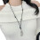 Peanut Alloy Necklace Stylish Adjustable Neckchain-Silver 1