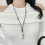 Peanut Alloy Necklace Stylish Adjustable Neckchain-Silver 6