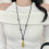 Peanut Alloy Necklace Stylish Adjustable Neckchain-Silver 7