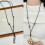 Peanut Alloy Necklace Stylish Adjustable Neckchain-Silver 3