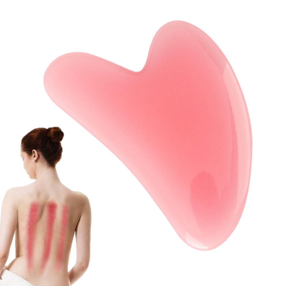 Muscle Scraper Tool Resin Hollow Design, Pink Portable Massage Tool For Body Recovery, Discomfort Relief