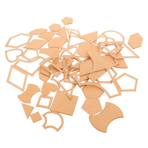 54-Piece Multicolored Acrylic Stencil Set for DIY