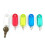 50 diverse plastic sleutelhangers met ringsluiting 4