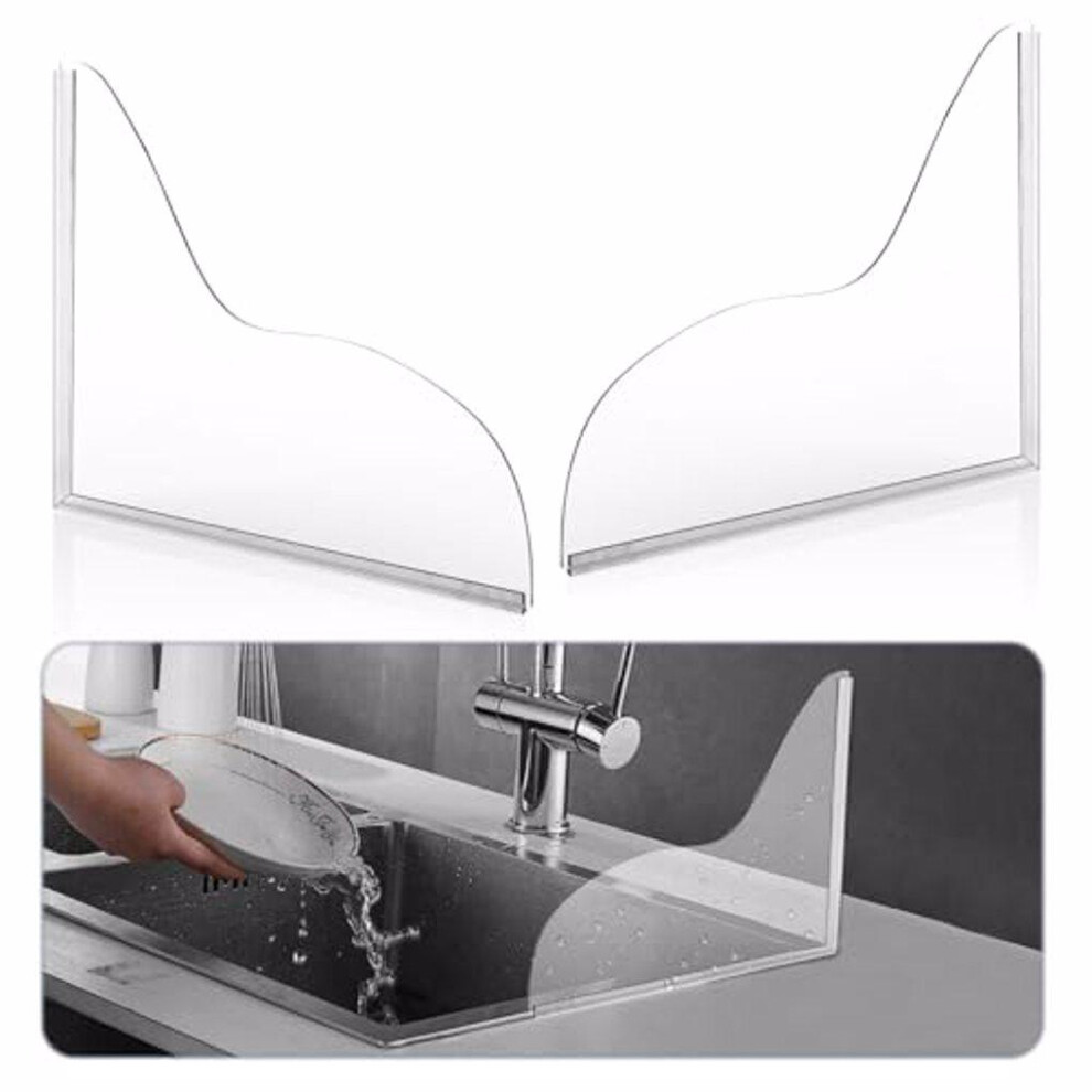 2X Say Goodbye To Wet Floors Install Self-Adhesive Shower Spatter 4879799555505