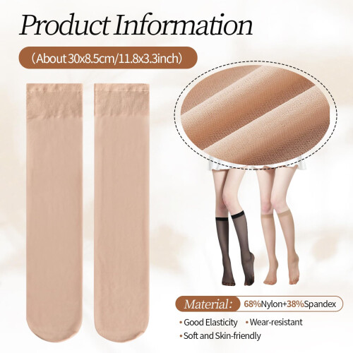 20pack/lot Hypoallergenic Knee High Silk Socks Comfortable And 1