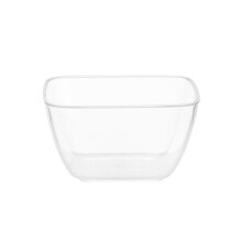 5 stuks wegwerp saladekommen van transparant plastic, vierkant, 70 ml